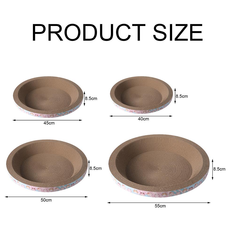 Škrabadlo pro kočky Kulaté škrabadlo pro kočky Kartonová postel Odolná proti opotřebení Samostatná hračka pro domácí mazlíčky Brusný dráp Karton S/M/L/XL