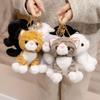 Stuffed Animal Simulated Cat Doll White Gray Stuffed Cat Keychain Kitten Plush Toy  Pet Toys