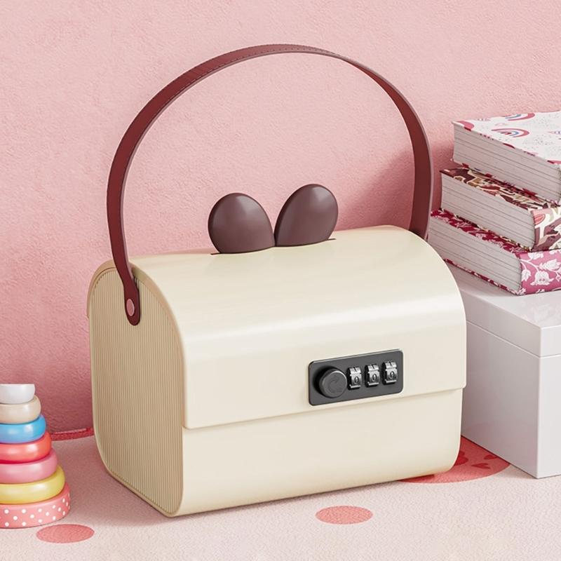 Stylish Plastic Treasure Storage Box with Lock Portable Organizers for Safekeeping of Valuables and Personal Collections