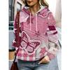Autumn and Winter Ladies 3D Flower Print Hooded Comfortable and Breathable Versatile Hoodies & Sweatshirts (women’s)