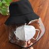 Bucket Hat Beach Sun Hat Fisherman Cap With Detachable Clear Facial Cover Hat