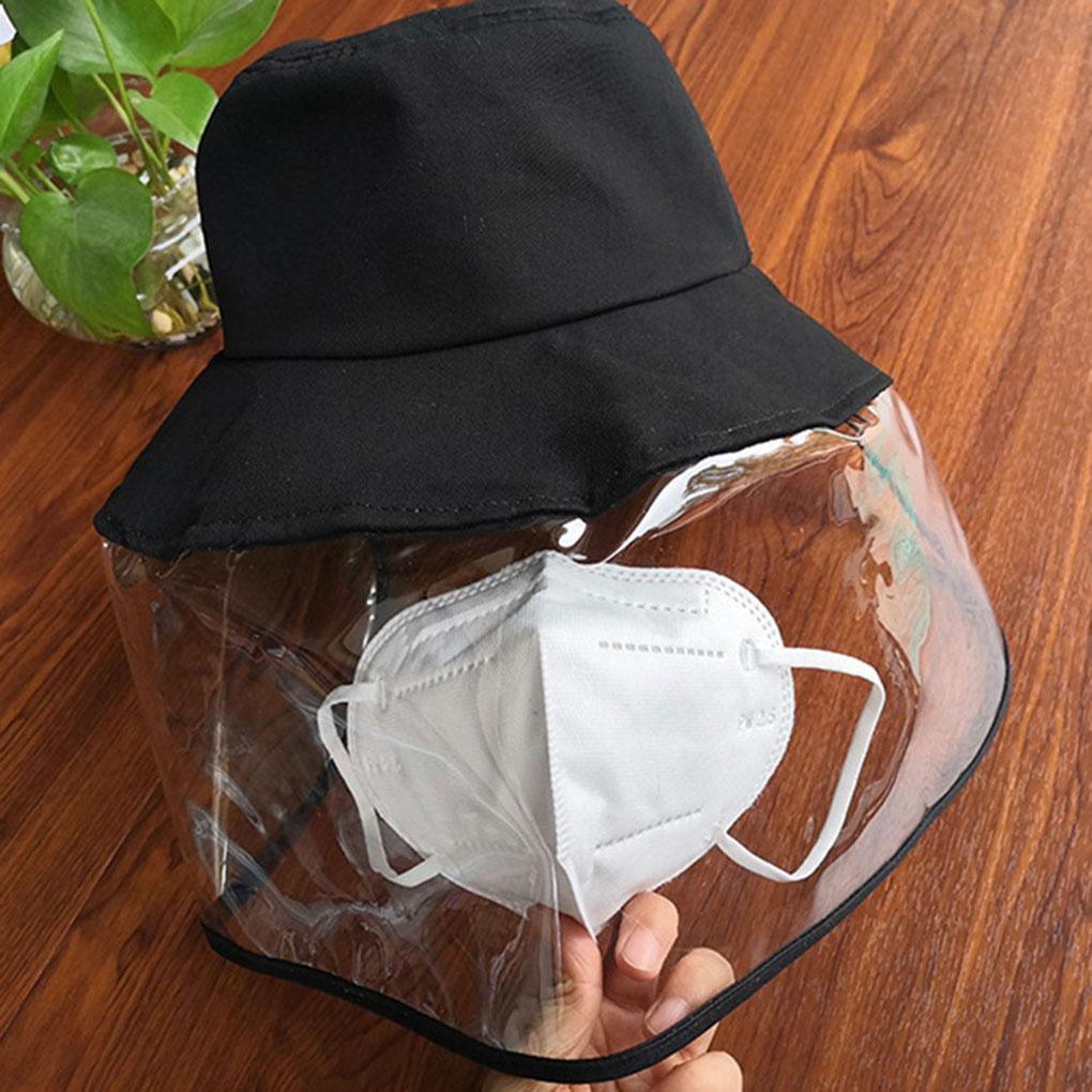 Bucket Hat Beach Sun Hat Fisherman Cap With Detachable Clear Facial Cover Hat