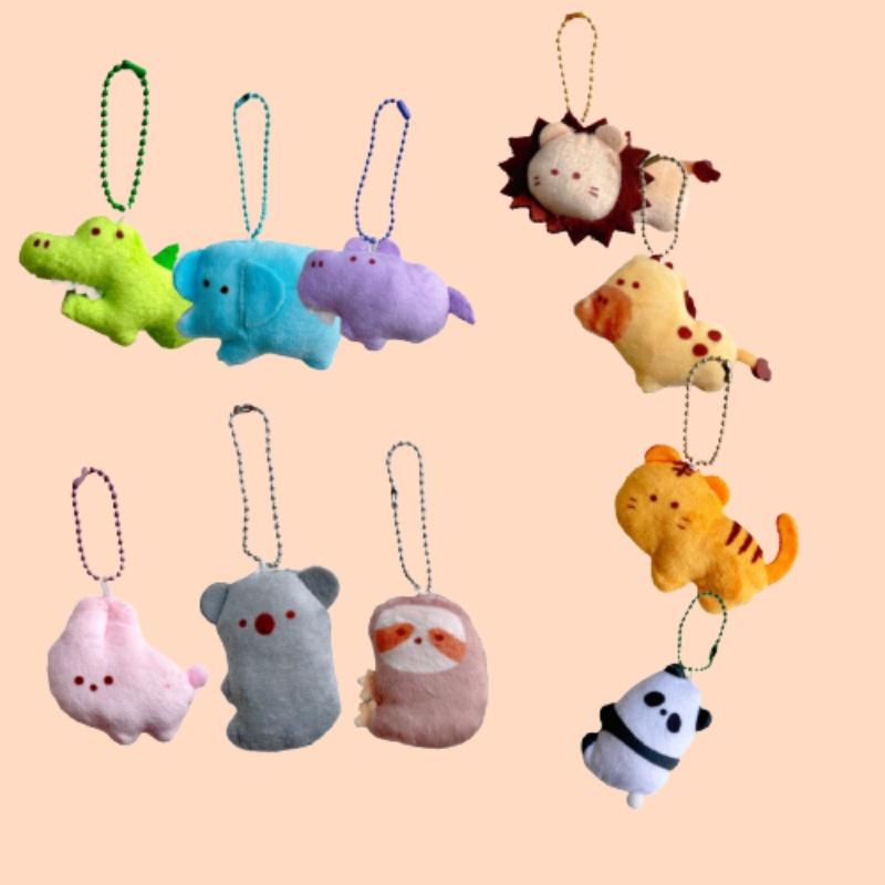 Adorable Stuffed Animal Keychains With Super Soft Short Plush Fur