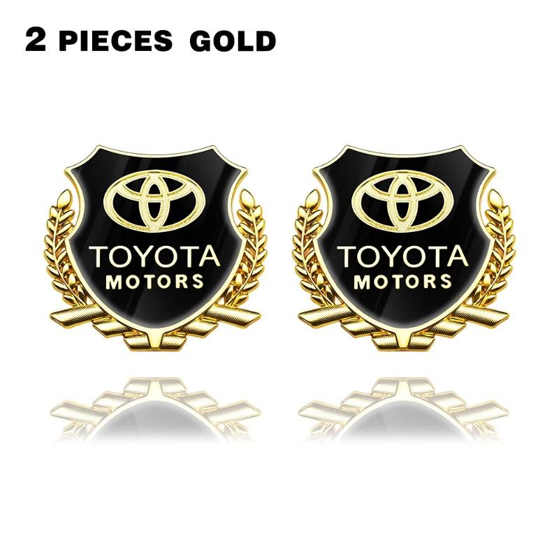 3D Badge Wheat Ear Sticker Decal Car Exterior Accessories Car Badge Body Side Sticker For Toyota RAV4 Corolla Camry Prado Crown