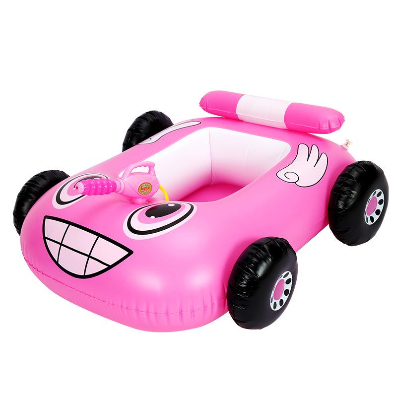 

Детский круг для плавания с водяным пистолетом, надувной поплавок для бассейна для уличных игрушек, круг для плавания для детей 3–7 лет, лодка с водяной пушкой 85*80*35cm розовый