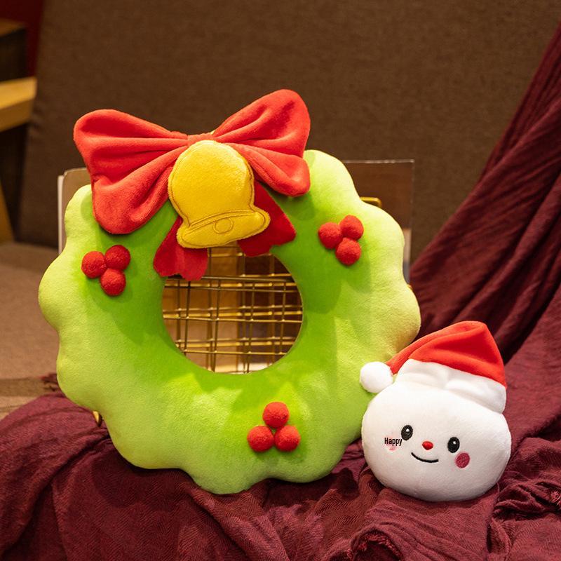 Christmas Snowman Wreath Elk Candy Boots School Festival Dress-up Home Decoration Gift