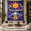 Space Cosmic (207) Theme Personalized Tapestry Custom Name Text Wall Hanging Tapestry Home Background Decoration
