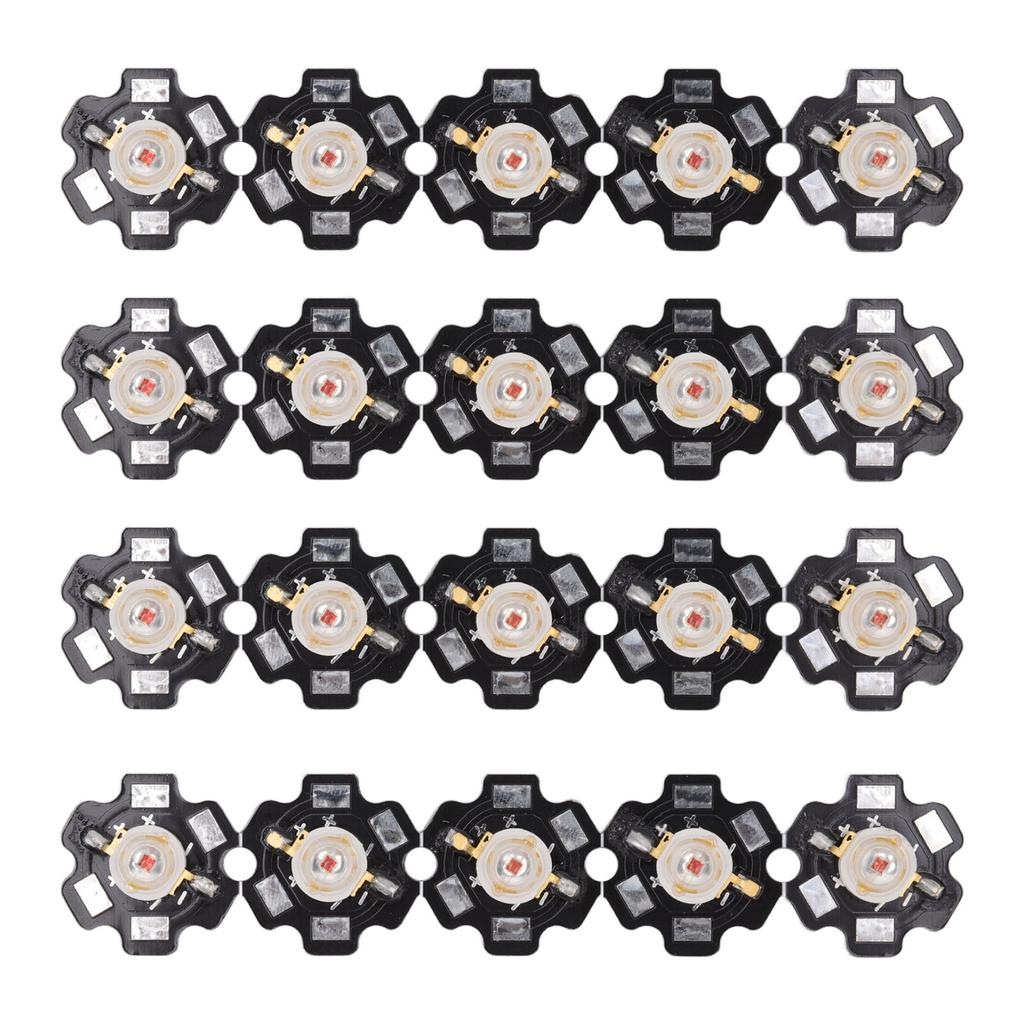 20pcs LED Chips Aluminum LED Lamp Beads Yellow Light Chips with Aluminum Substrate for DIY Lighting Fixtures