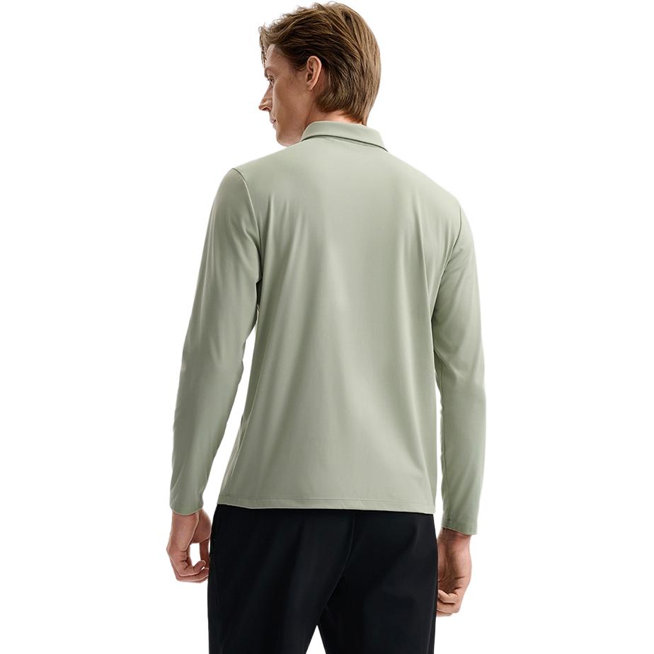 FILA White Fashion Classic Simple Casual Versatile Comfortable Long Sleeve Polo Shirt Men tops F11M543218FKK