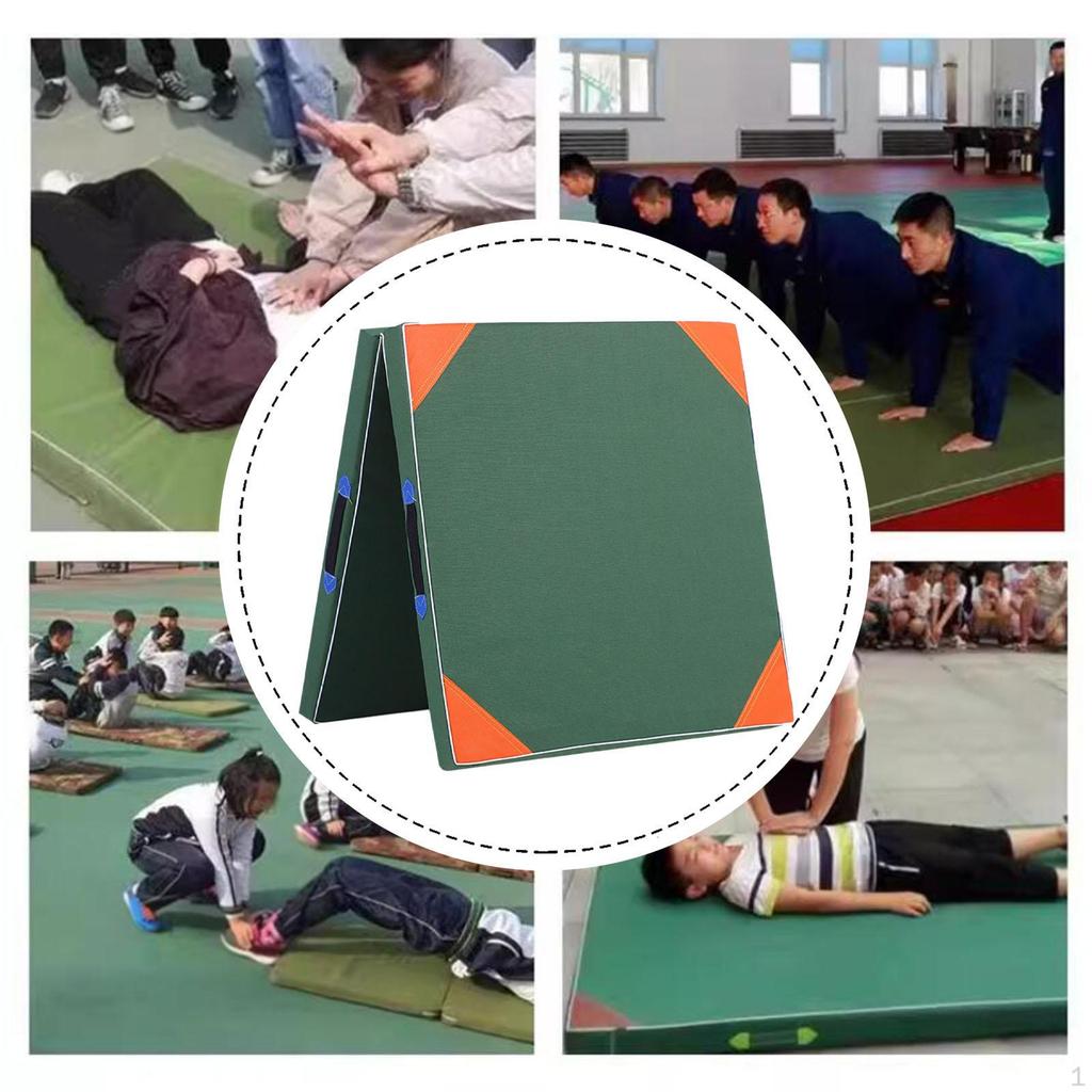 Folding Exercise Mat 120cmx60cm Purpose Portable Gymnastics Two Fold for Yoga Dance Practice Sit