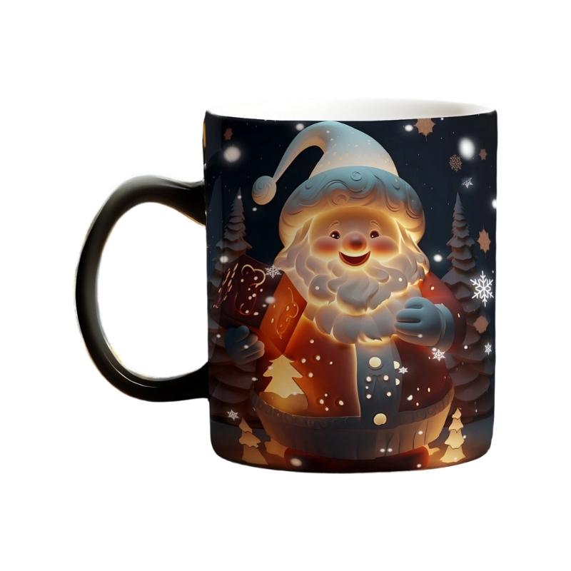 Premium Ceramic Heat Mugs Reveals Holiday Pattern When Heated Dishwasher Safe Ideal For Teas Hot Chocolates