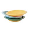 BADABULLE Set of 3 Non-slip and Unbreakable Baby Plates, Microwave Safe, 12m+