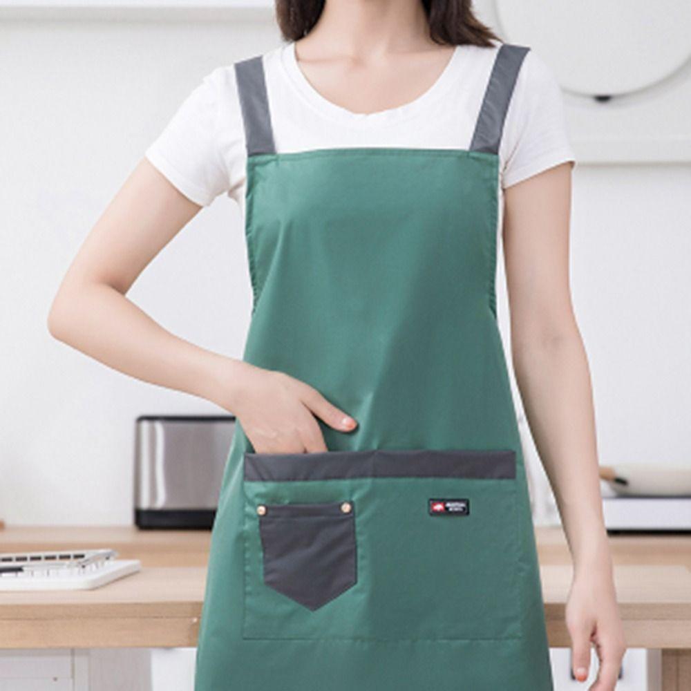PVC Kitchen Vest Apron Oil-proof Catering Work Clothes Women's Work Waist Apron  for Home Kitchen