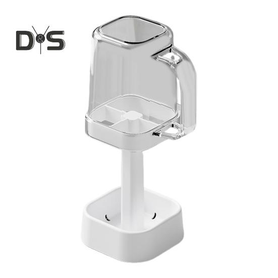 

Подставка для зубной щетки в ванной комнате с устойчивым основанием, регулируемая по высоте, многофункциональная подставка для электрической зубной щетки с 3 слотами, держатель для стакана для ополаскивателя полости рта белый