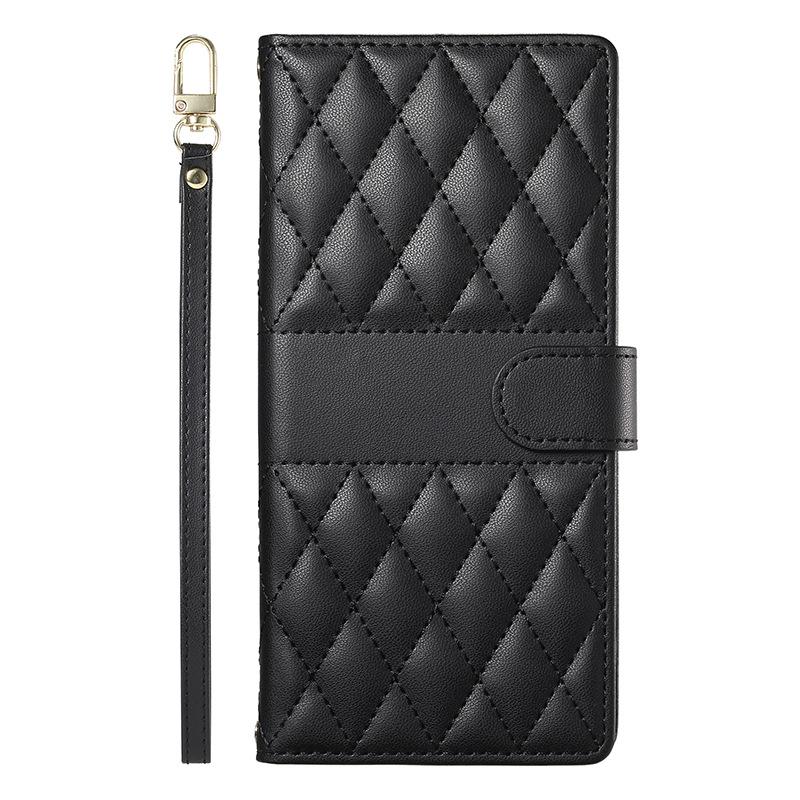 Flip Phone Case Popular for Iphone16 Mobile Phone Leather Case Crossbody Long Shoulder Strap Samsung Xiaomi OPPO