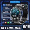 Nieuwe Militaire Kwaliteit Heren Offline GPS Kaart Smartwatch 4GB Geheugen 1000mAh Batterij 10ATM Waterdicht Bluetooth Bellen Buitensporten Mode Smartwatch