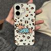 Leopard Print Puppy Magnetic Case for Apple iPhone 17 Pro Max, 14, 15, 13 Pro, 11 - Acrylic Large Hole Design