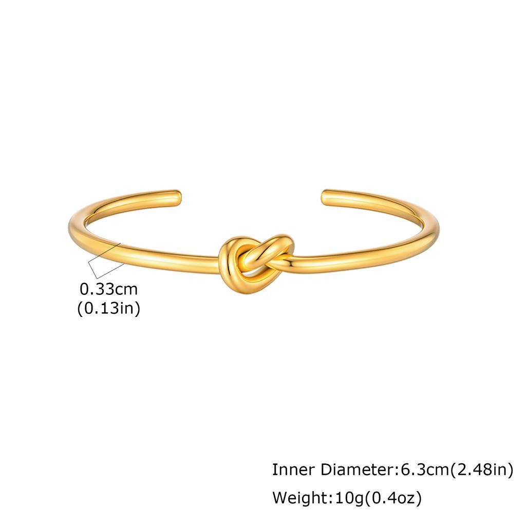Bracelets for Women Non Tarnish, Stack Stainless Steel Bangles, Tie Knot Cuffs, Cuban Rope Paperclip Beaded Fashion Bracelet