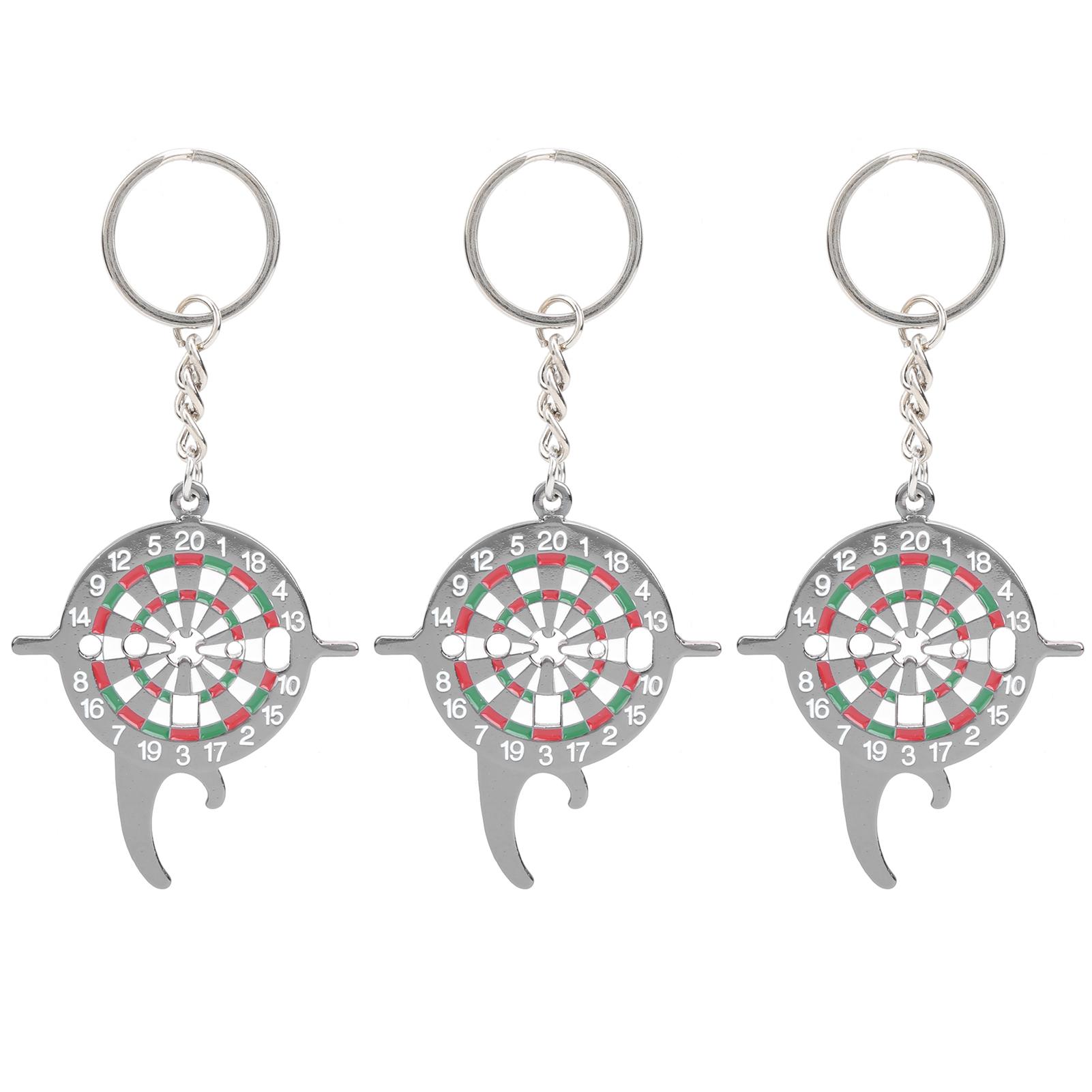 

3pcs Multifunction Keychain Darts Board Wrench Tool Tighten Darts Shafts Bottle Opener