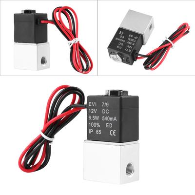 DC 12V Elektromagnetický ventil 1/4in 1/8in 2cestný Normálně zavřený Přímá akce Pneumatické ventily pro vodu Vzduch Plyn