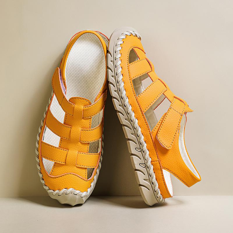 Summer Baotou Outdoor Casual Sandals Men's Sewn Men's Outer Wear Beach Shoes Handmade Leather Sandals Large Size