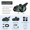 Kebidumei D2-6X Motorcycle Helmet Intercom Headset 1000M Wireless Interphone Communicator for 6 Riders Music Share Waterproof