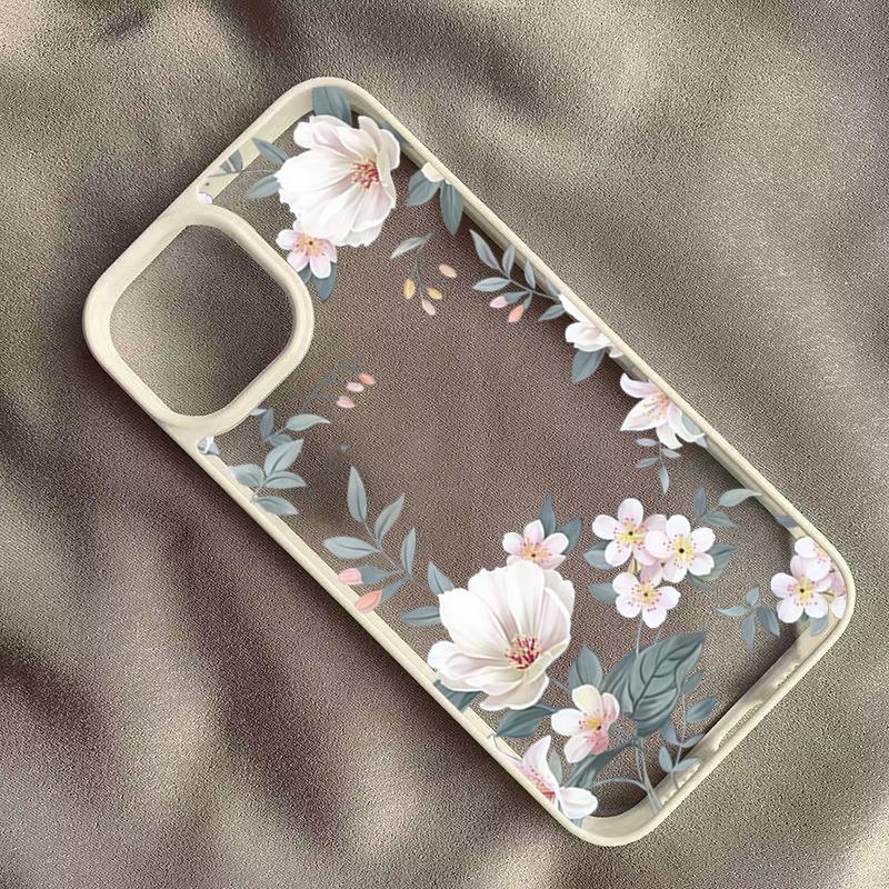 Прозрачный Красивый Цветочный Чехол Для Телефона Для Iphone 17 Air 16 15 Plus 14 13 12 11 Pro Max Ударопрочный Долговечный Модный Ins Чехол iphone 13 ProMax gray