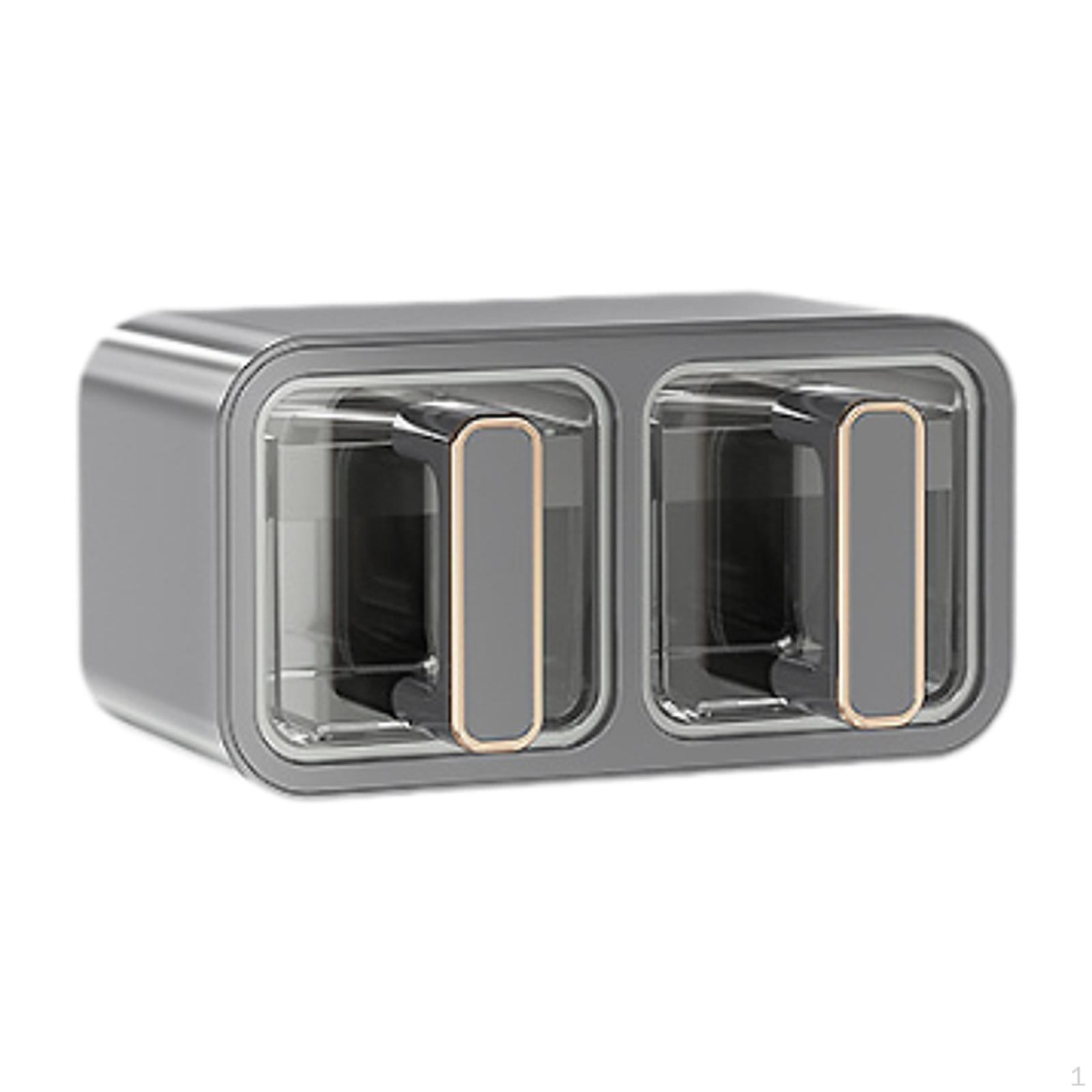 

Прозрачный контейнер для хранения приправ, комбинированный набор, настенная банка для приправ, банки для специй с 2 Grid Gray