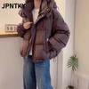Giacche e Cappotti Invernali Autunnali Casual alla Moda da Donna JPNTKY, Colore Solido, Stampa, Manica Lunga, Piumini