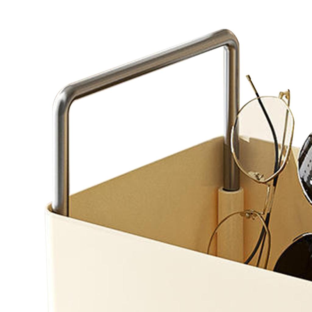 Open Storage Box Organizer Bin PET Large Capacity Easy Access Portable Handle Storage Basket for