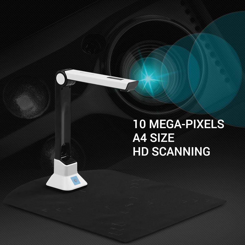 BK50 Portable 10  -  High Definition Scanner   Size   Document Camera for Card Passport File Documents Recognition Support 7 Languages G