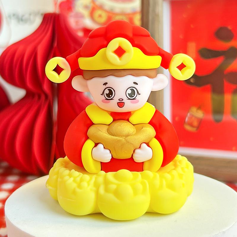 2026 New Year Golden Boy & Jade Girl Wealth Ornament: Creative Chinese-Style Desktop & Car Decoration Gift