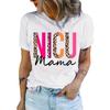 Summer Letter Love Printed Casual Short Sleeved Women's T-shirts