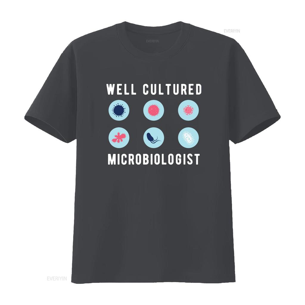 Microbiologist T Shirt Future Microbiology Teacher Well Cultured Science Lover  vintage Washed designer clothes Breathable