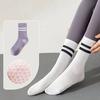 Women & Girls Crew Knitted Youth Spring Anti-Slip Grip Sports Socks-High Quality Pilates Athletic Socks
