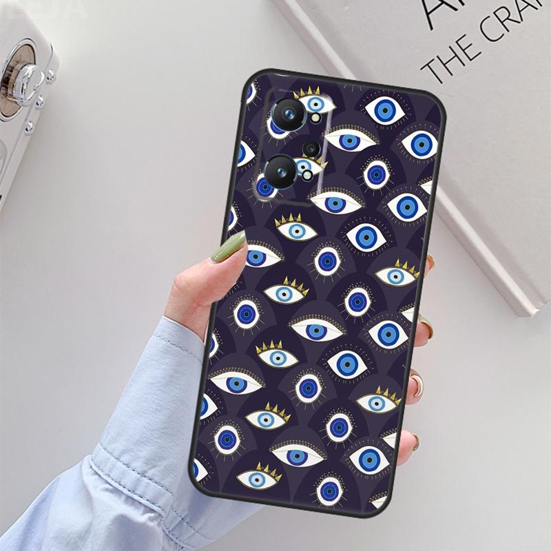 Coque Evil Eye pour Realme 14 12 10 11 13 Pro Plus GT 6 6T 5 GT7 Pro C61 C55 C51 C21Y C25S C67 C75 C53