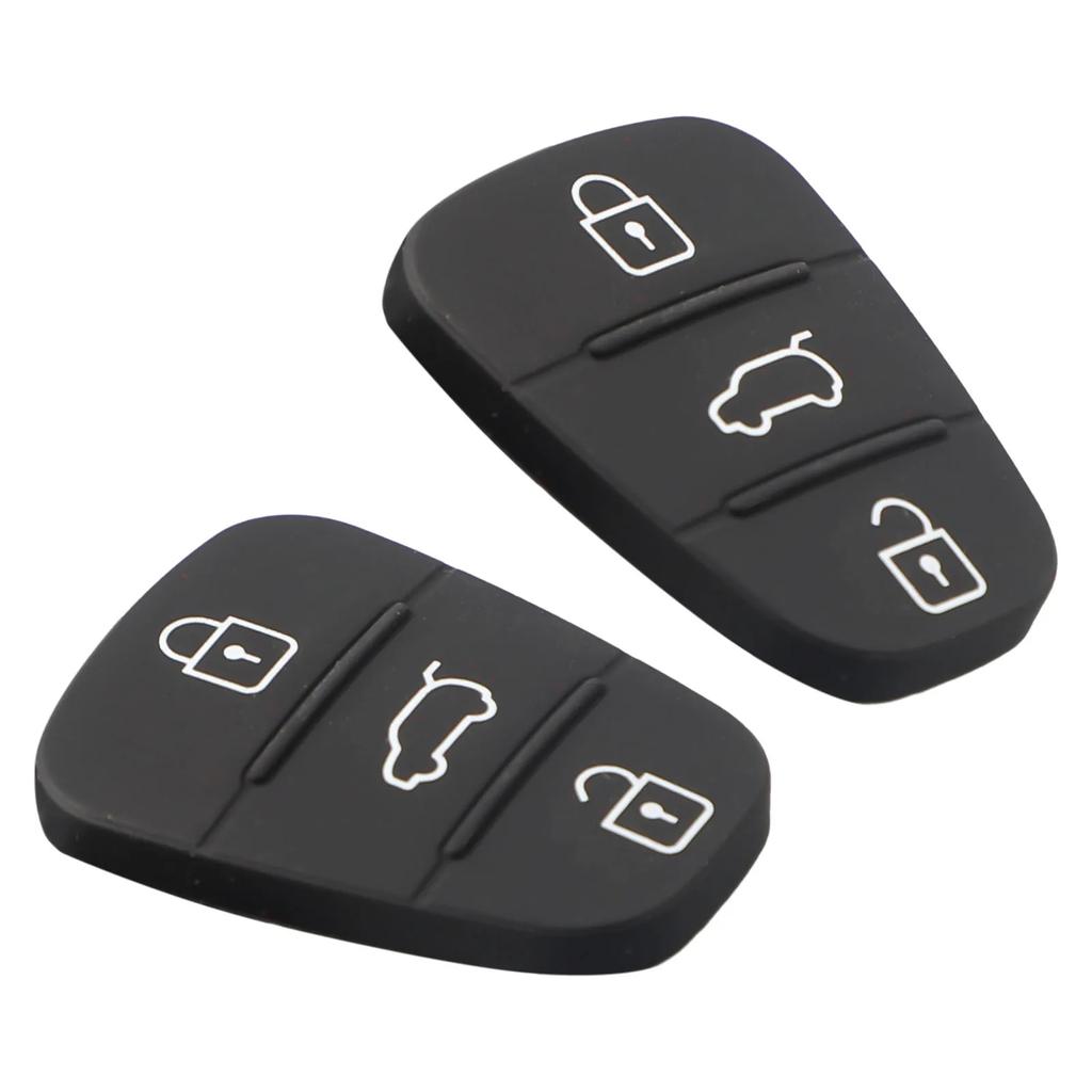 2x Remote Car 3 Buttons Key Fobs Case Rubber Shell Black For Hyundber Shell Black For 30ber Shell Black For Ber Shell Black For