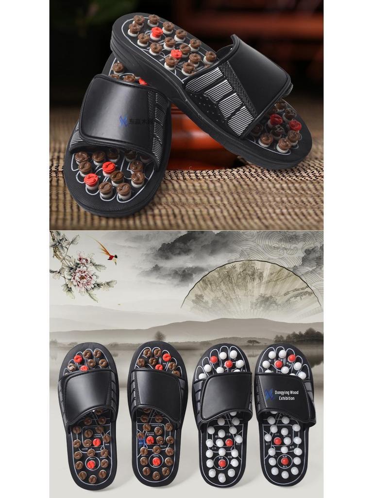 Tai Chi Rotating Acupoint Massage Health Slippers for Men and Women