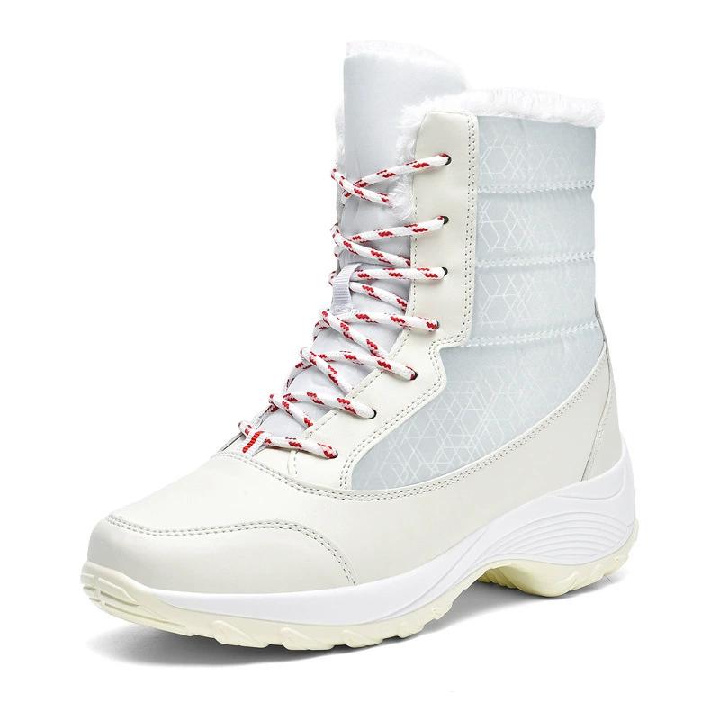 Damenschuhe, Schneestiefel, Damen High-Top Warme Studentenschuhe, Damen Baumwollschuhe, Stiefel und Samtschuhe