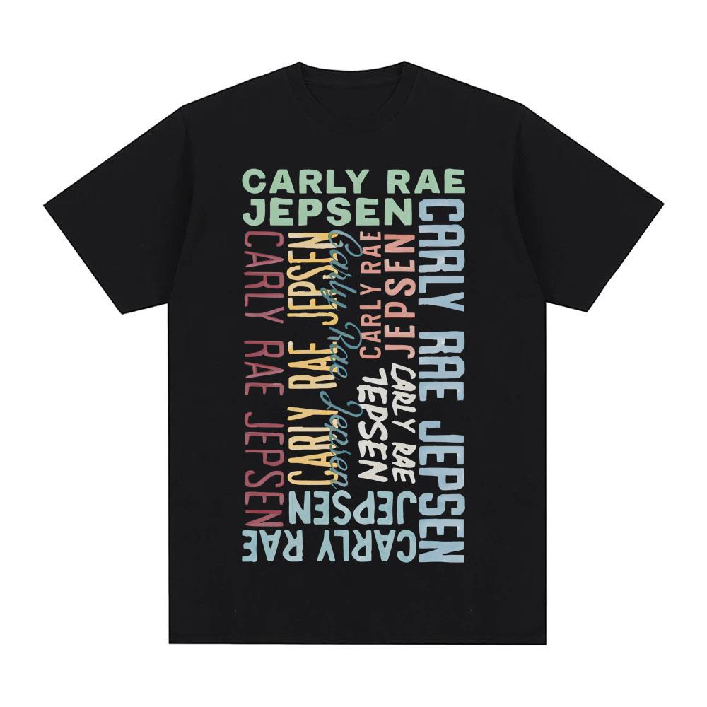 

Футболки Carly Rae Jepsen 2025 Лето Рок Рукав Оверсайз 100%Хлопок Мягкая Одежда Круглый Вырез Высокое Качество Camiseta Hombre XS чёрный