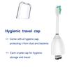 WyFun Ersatzbürstenköpfe für Philips Sonicare Elektrische Standard mit Set aus 4 e-Series Zahnbürsten, Größe, Abdeckungen, (HX7012/05)