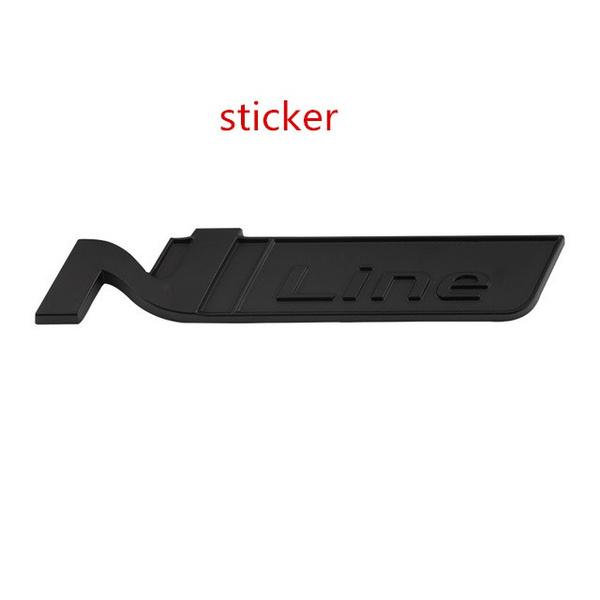 N Line Logo Car Sticker Badge Emblem Decal Front Grille for Hyundai I30 2021 Sonata Elantra Veloster Kona Tucson