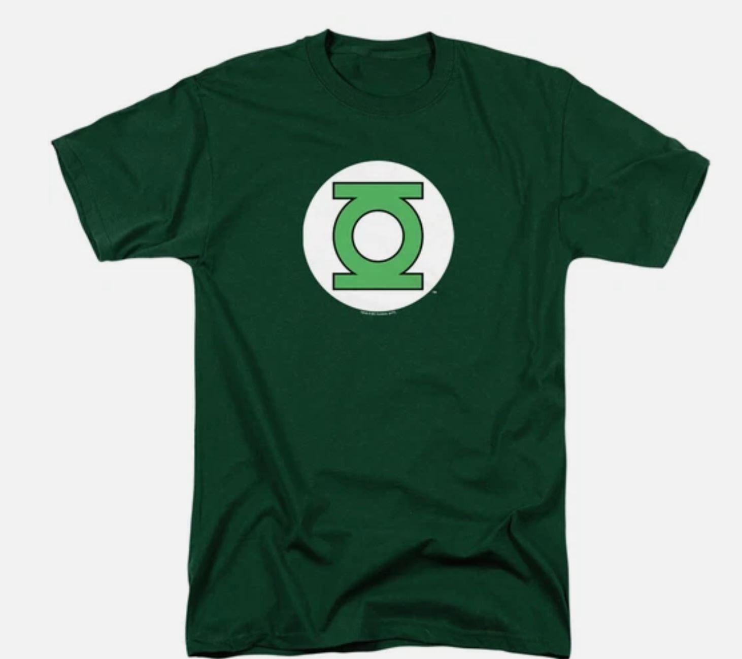 Green Lantern Green Lantern Logo T Shirt Mens Licensed DC Comic Tee Hunter Green XXXL