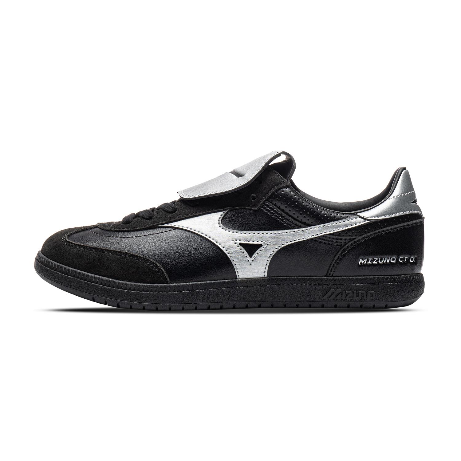 Mizuno CT 01 Skateboard Shoes Unisex Low Top Black/Dark Silver D1GH263801 36