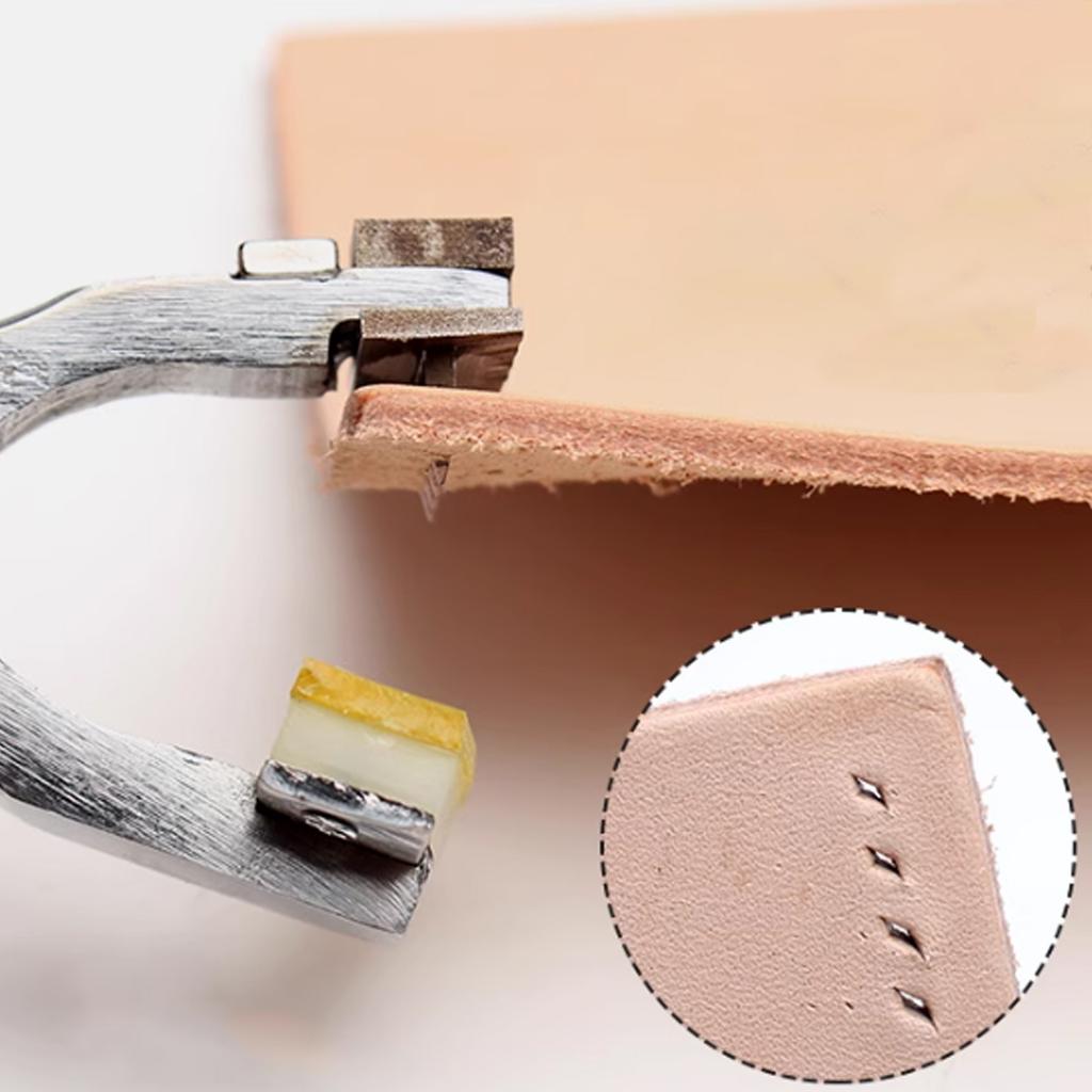 Handmade Leather Watch Strap Hole Punching Pliers, Silent Diamond / Oblique Chopper Cow Leather Punching Tool