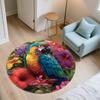 Parrot Pattern Round rug,Carpet Rug for Living Room Bedroom Sofa Playroom Decor,Non-slip Floor Mat,Holiday Gifts and Birthday Gifts