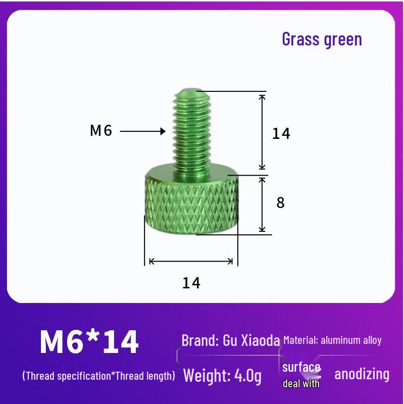 Knurled Aluminum Alloy Hand-Tightening Knob - M3M4M5M6M8 Sizes.