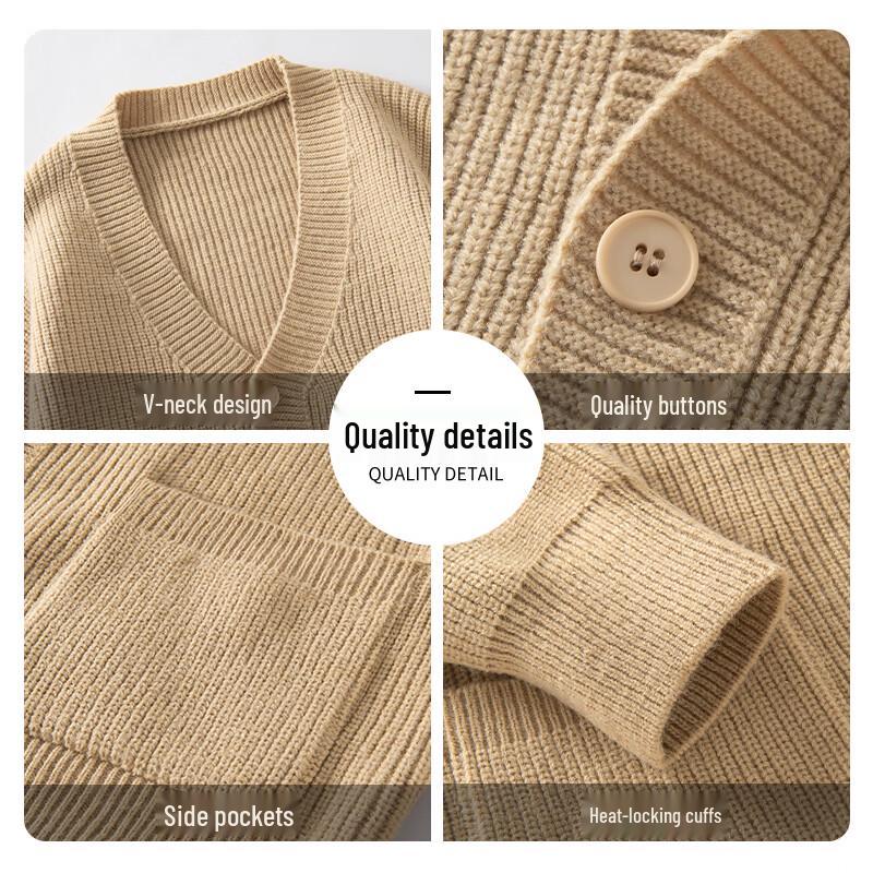 VANCL Men's V-Neck Loose Knit Cardigan