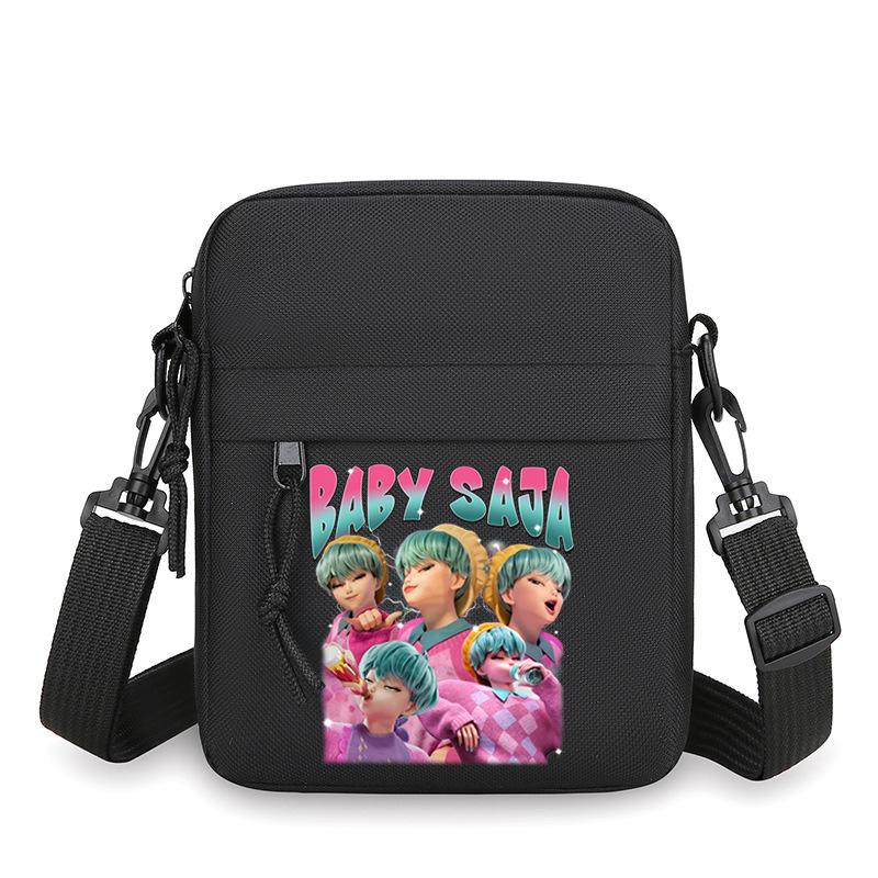 Animation Cartoon Peripheral Simple Multi-Function Portable Mini Square Bag Men'S Casual Shoulder Messenger Bag