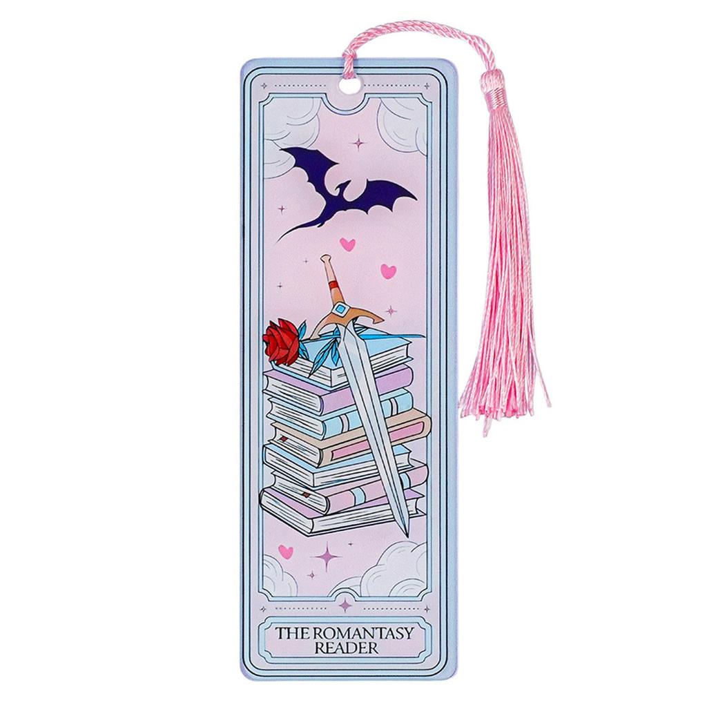 Gothic Style Skeleton Reading Card Bookmark Creative Halloween Theme Witch Acrylic Bookmark